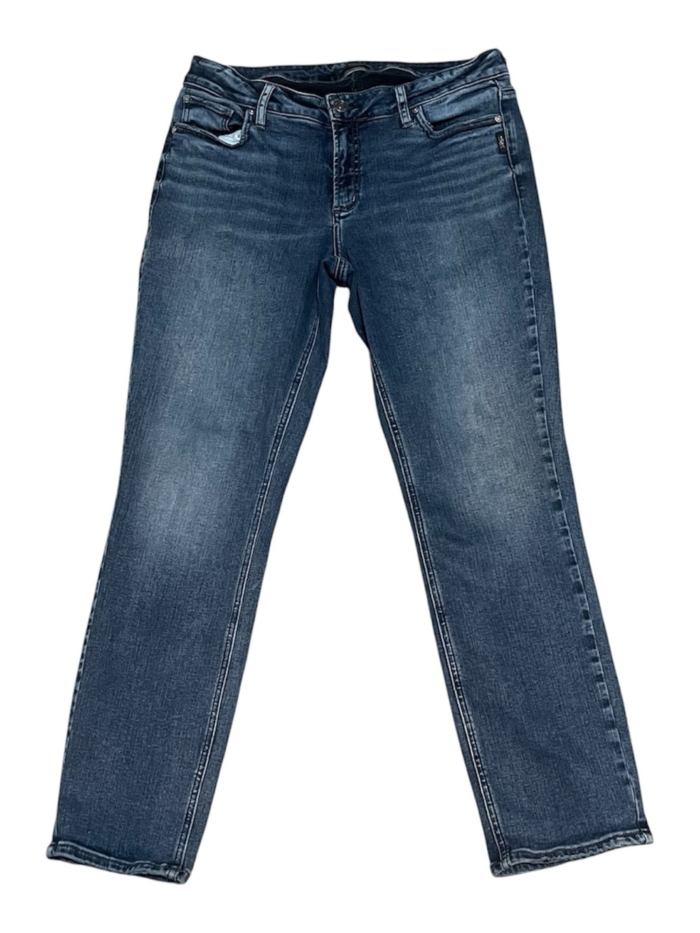 Silver Jeans Co Elyse Strait W31/L29 Stretch Mid Rise Denim Pants Trousers